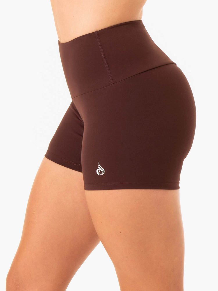 Ryderwear Staples Scrunch Bum Booty Shorts Choklad | UDN-296753