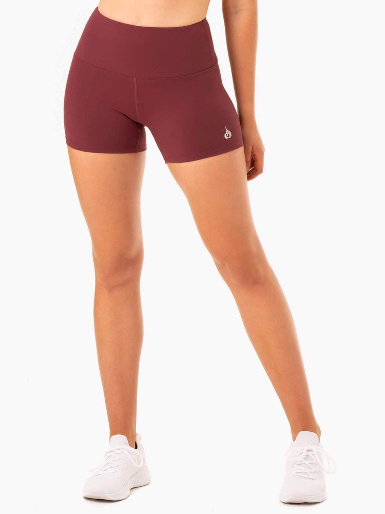 Ryderwear Staples Scrunch Bum Booty Shorts Vinröda | WKT-385047