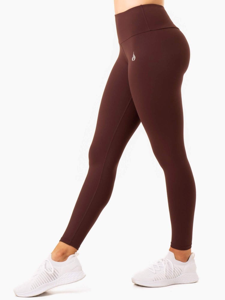 Ryderwear Staples Scrunch Bum Leggings Choklad | OIE-209351