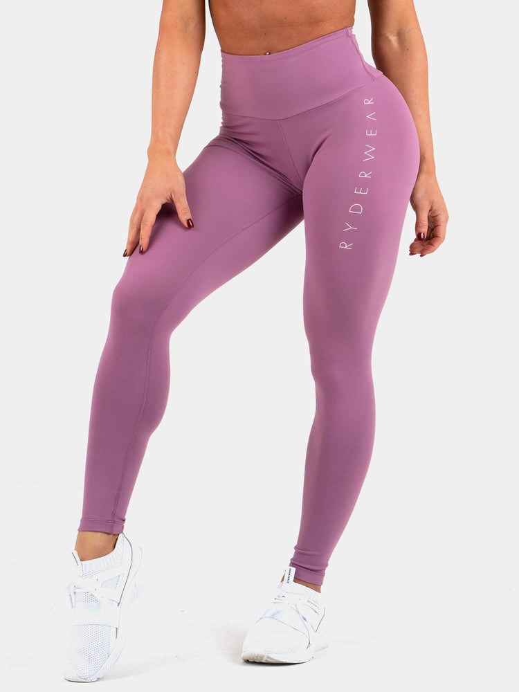 Ryderwear Staples Scrunch Bum Leggings Lila | LVU-389257