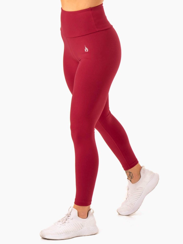 Ryderwear Staples Scrunch Bum Leggings Röda | FIK-842736