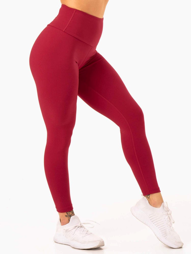 Ryderwear Staples Scrunch Bum Leggings Röda | FIK-842736