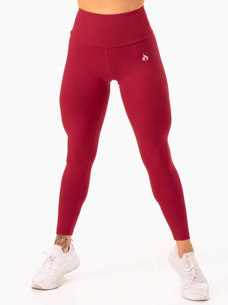 Ryderwear Staples Scrunch Bum Leggings Röda | FIK-842736