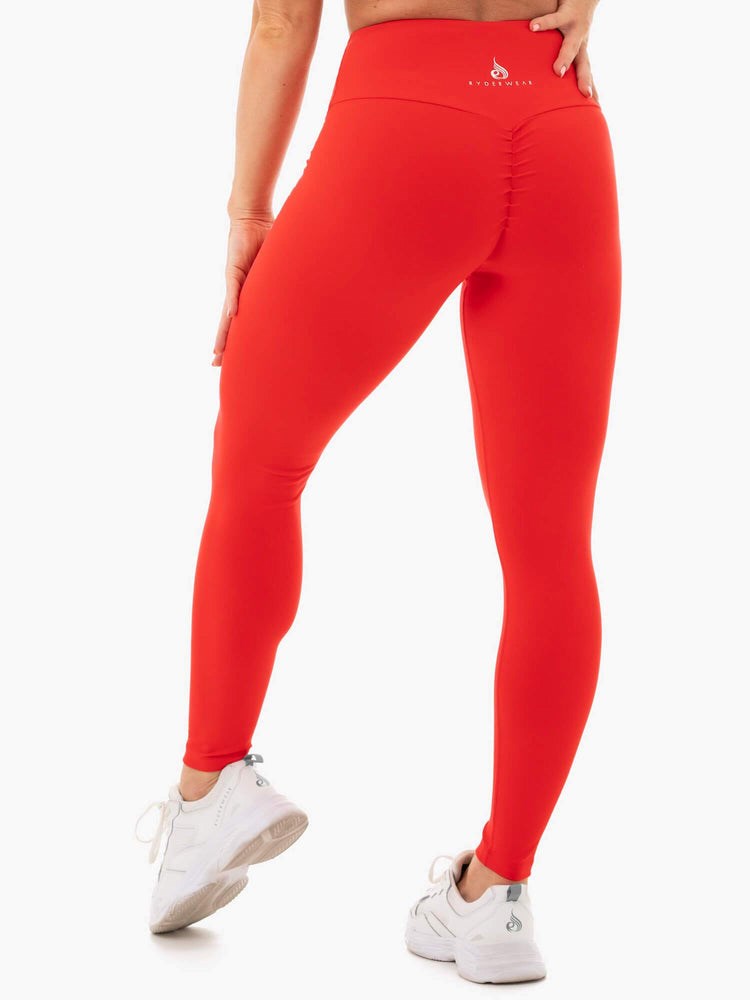 Ryderwear Staples Scrunch Bum Leggings Röda | SON-695728