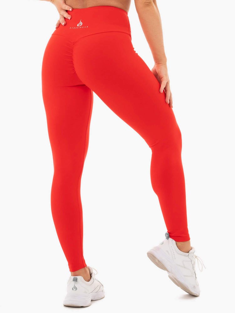 Ryderwear Staples Scrunch Bum Leggings Röda | SON-695728