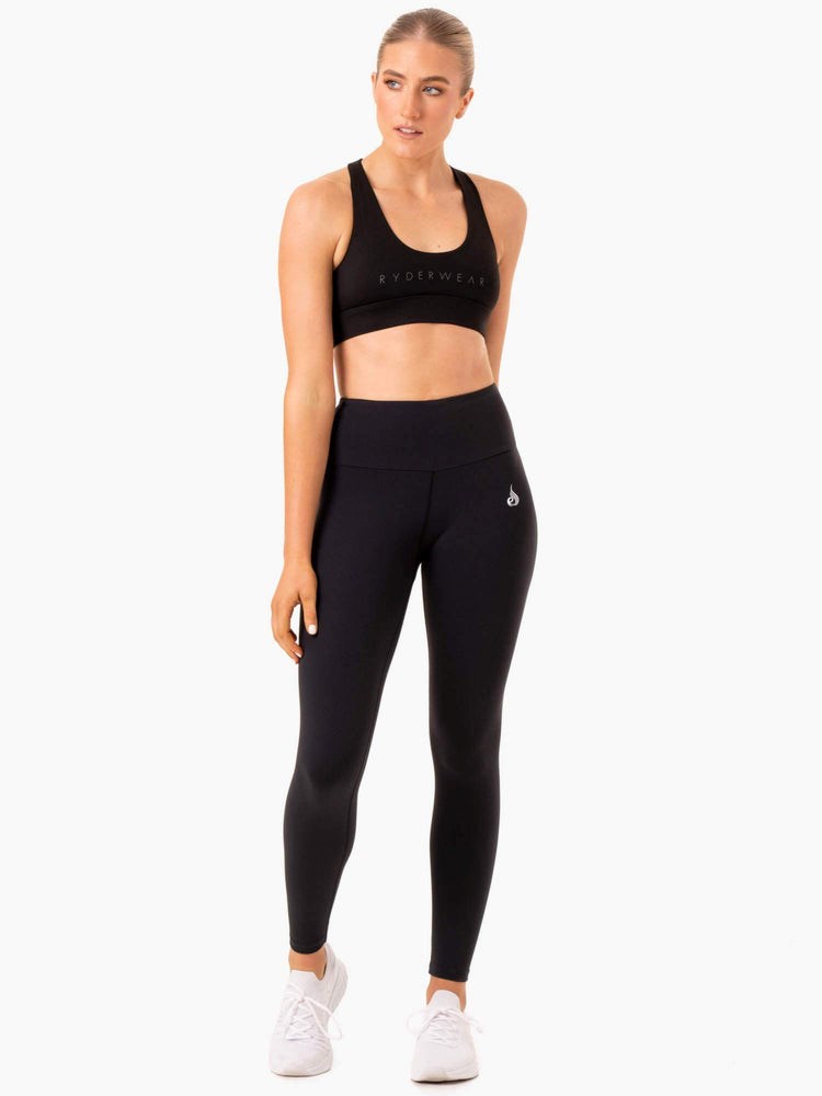 Ryderwear Staples Scrunch Bum Leggings Svarta | DRB-852760