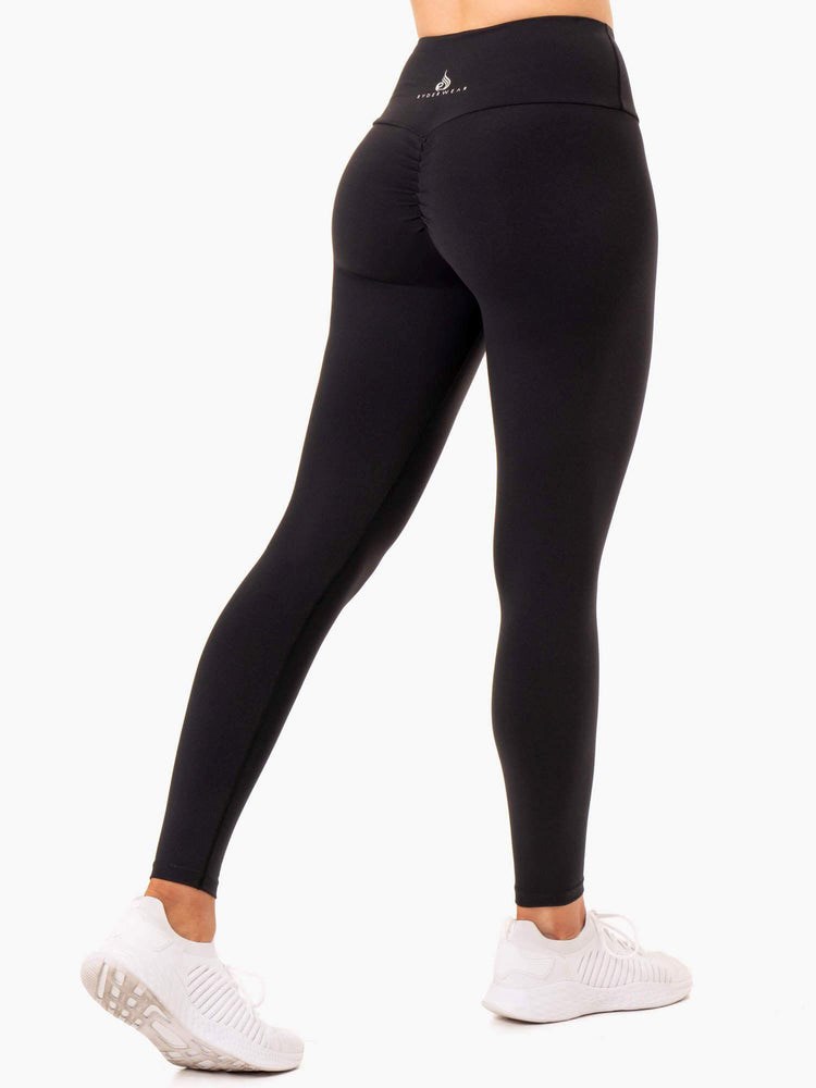 Ryderwear Staples Scrunch Bum Leggings Svarta | DRB-852760