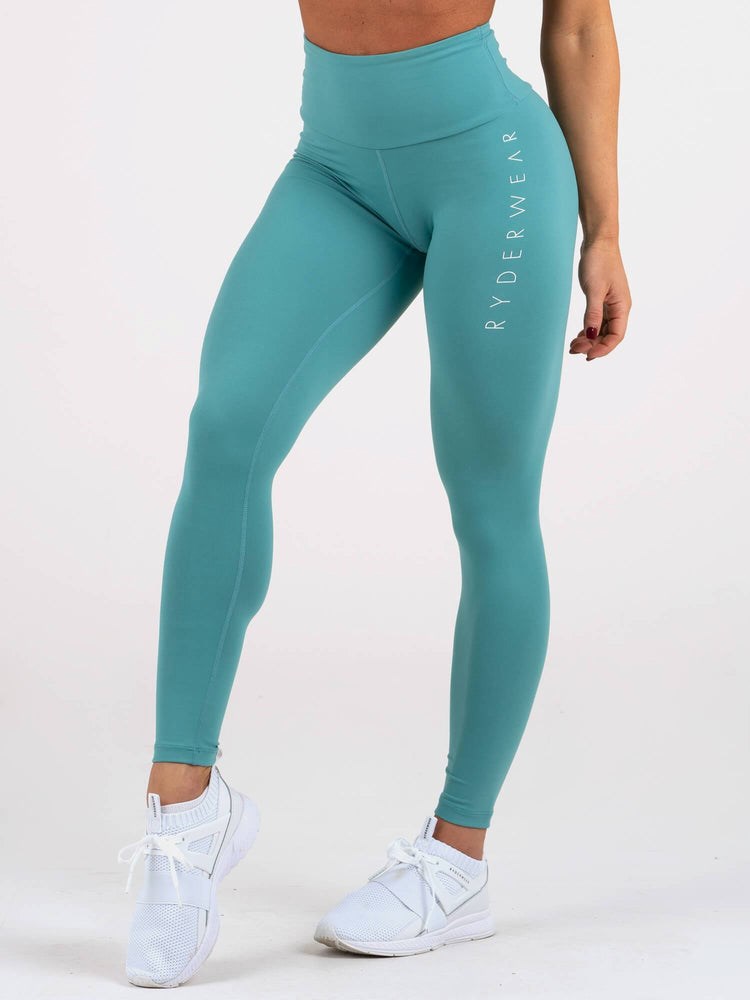 Ryderwear Staples Scrunch Bum Leggings Teal | CAX-852491