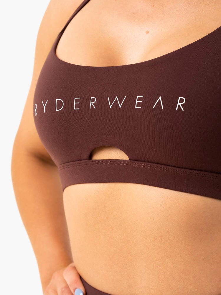 Ryderwear Staples Sports Bra Choklad | VUP-349021