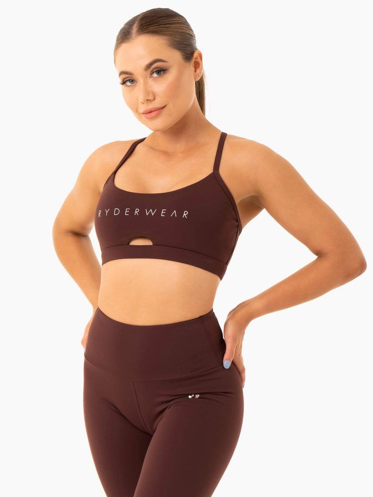 Ryderwear Staples Sports Bra Choklad | VUP-349021