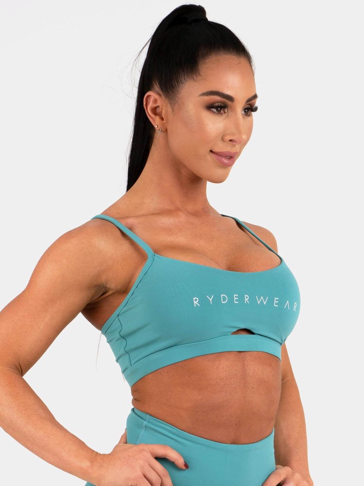 Ryderwear Staples Sports Bra Teal | UQE-193802