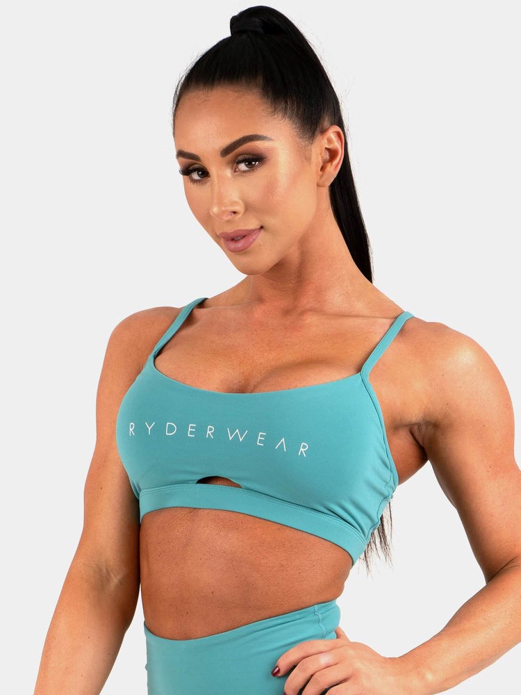 Ryderwear Staples Sports Bra Teal | UQE-193802