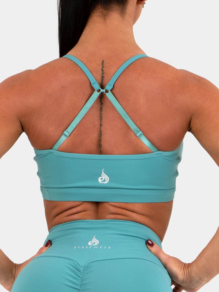 Ryderwear Staples Sports Bra Teal | UQE-193802