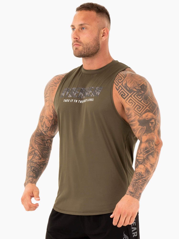 Ryderwear Strength Baller Tank Khaki | BZQ-320157