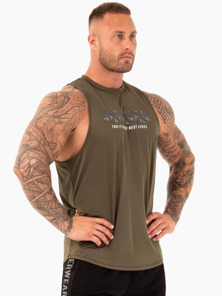 Ryderwear Strength Baller Tank Khaki | BZQ-320157