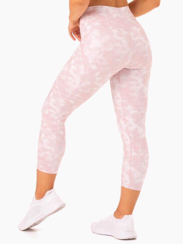 Ryderwear Tie Dye 7/8 Leggings Rosa | LOJ-361452