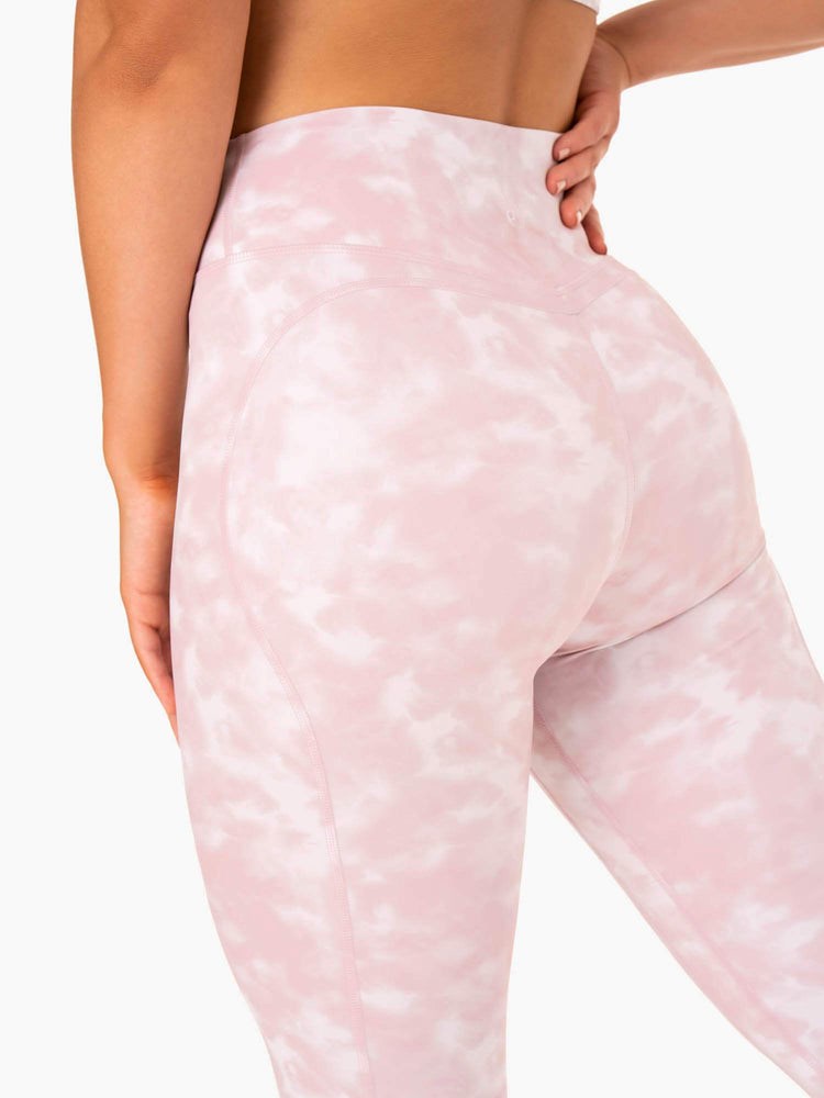 Ryderwear Tie Dye 7/8 Leggings Rosa | LOJ-361452