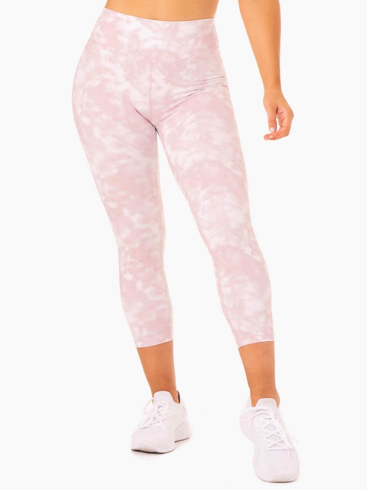 Ryderwear Tie Dye 7/8 Leggings Rosa | LOJ-361452