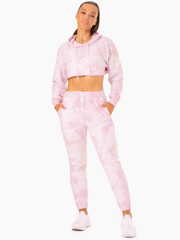 Ryderwear Tie Dye High Waisted Track Pants Rosa | COK-657349