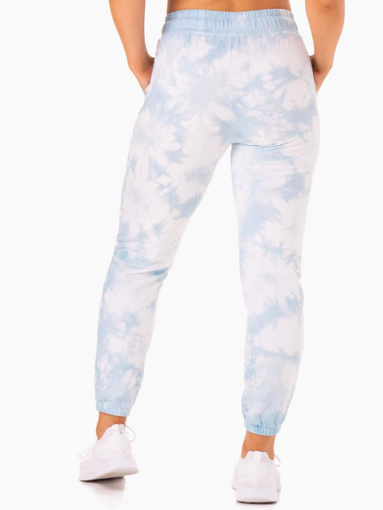 Ryderwear Tie Dye High Waisted Track Pants Blå | ZEH-024568