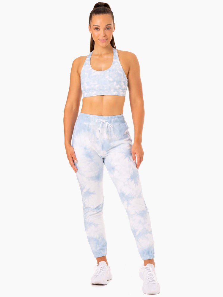 Ryderwear Tie Dye High Waisted Track Pants Blå | ZEH-024568