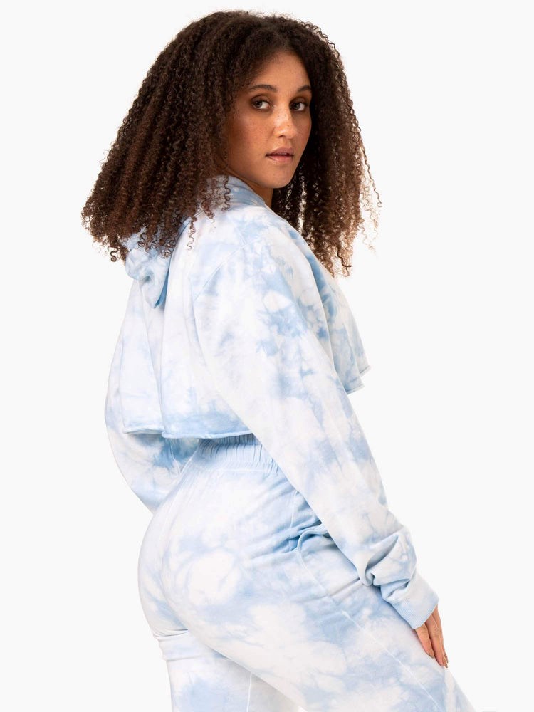 Ryderwear Tie Dye Pullover Hoodie Blå | SBO-417298