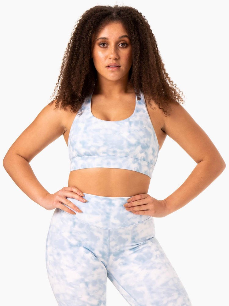 Ryderwear Tie Dye Sports Bra Blå | CKE-710498