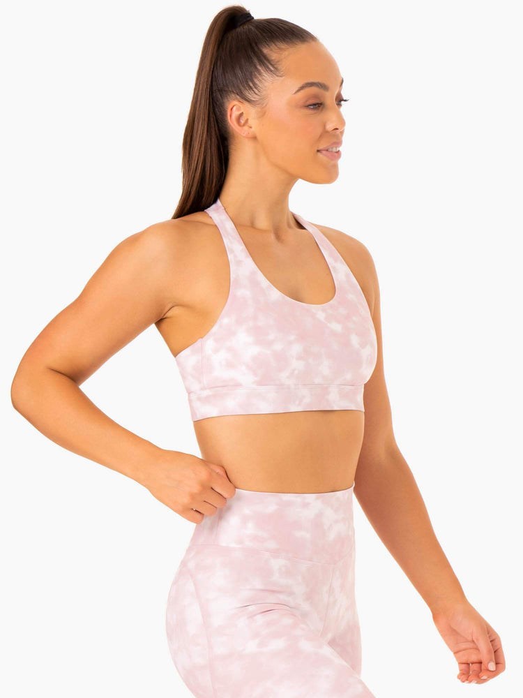 Ryderwear Tie Dye Sports Bra Rosa | UTC-145602