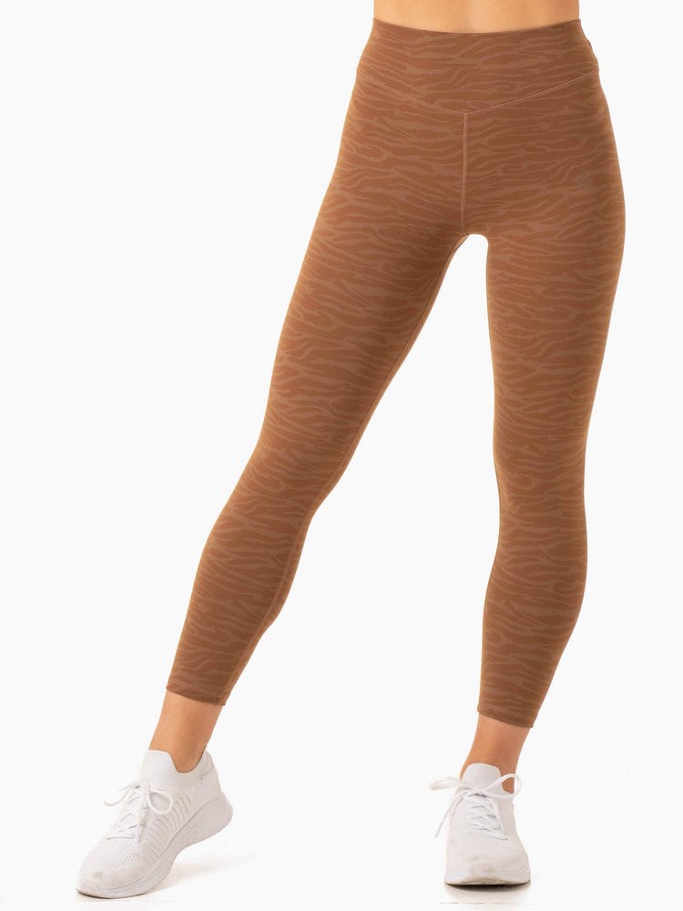 Ryderwear Transform High Waisted Leggings Choklad | JXZ-057846