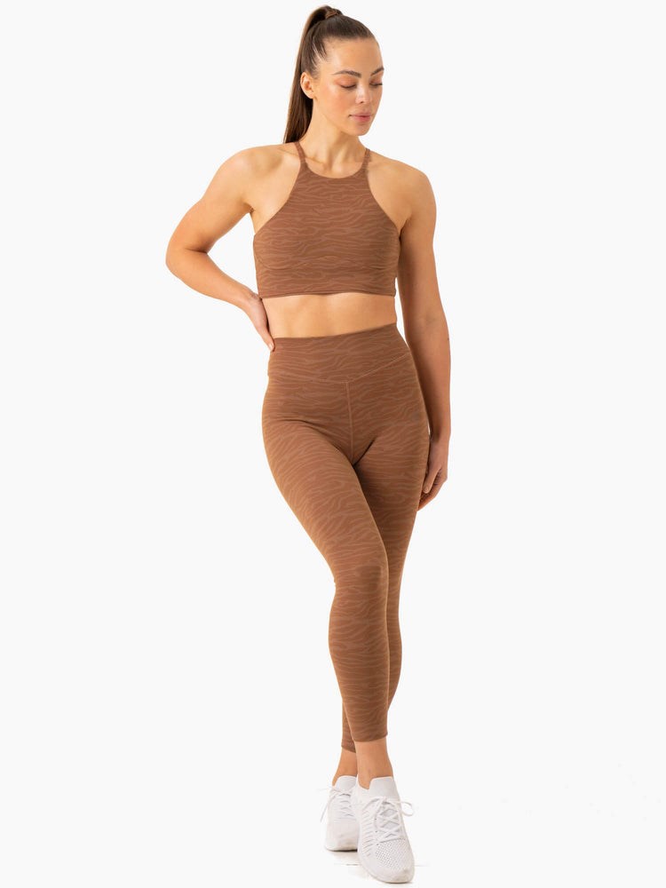 Ryderwear Transform High Waisted Leggings Choklad | JXZ-057846