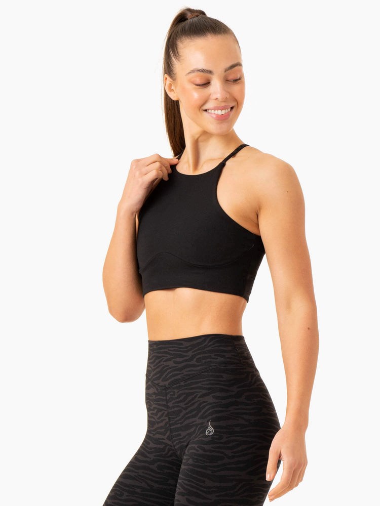 Ryderwear Transform Reversible Sports Crop Svarta | LIB-582319