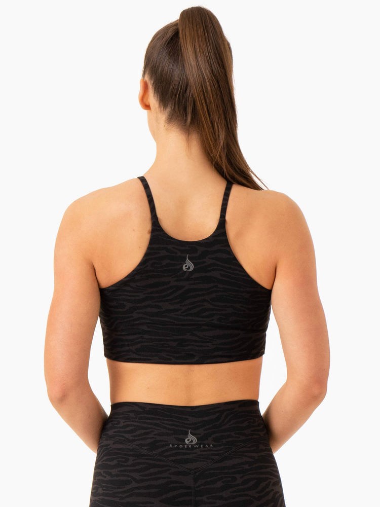 Ryderwear Transform Reversible Sports Crop Svarta | NTF-937615