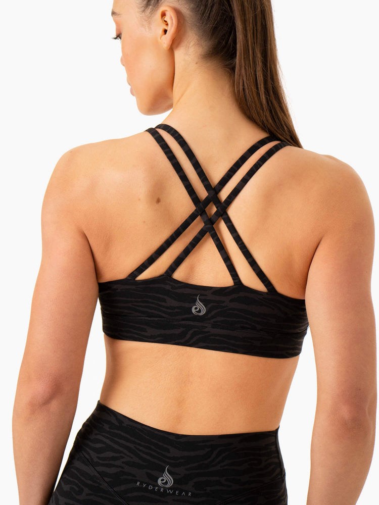 Ryderwear Transform Twist Sports Bra Svarta | SFR-618427