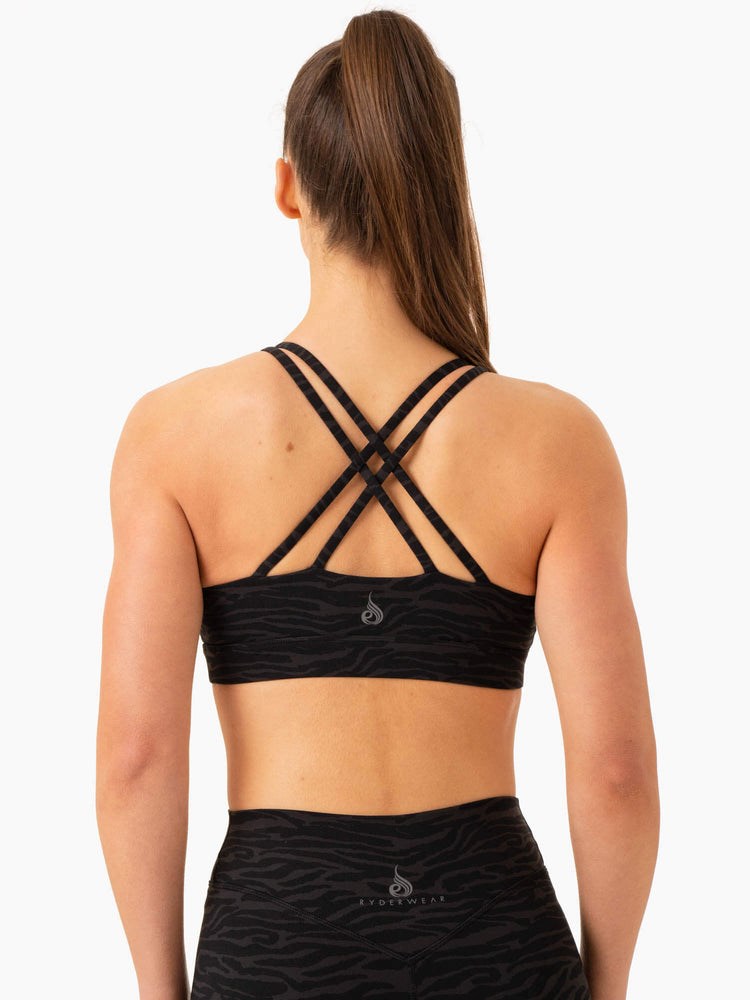 Ryderwear Transform Twist Sports Bra Svarta | SFR-618427