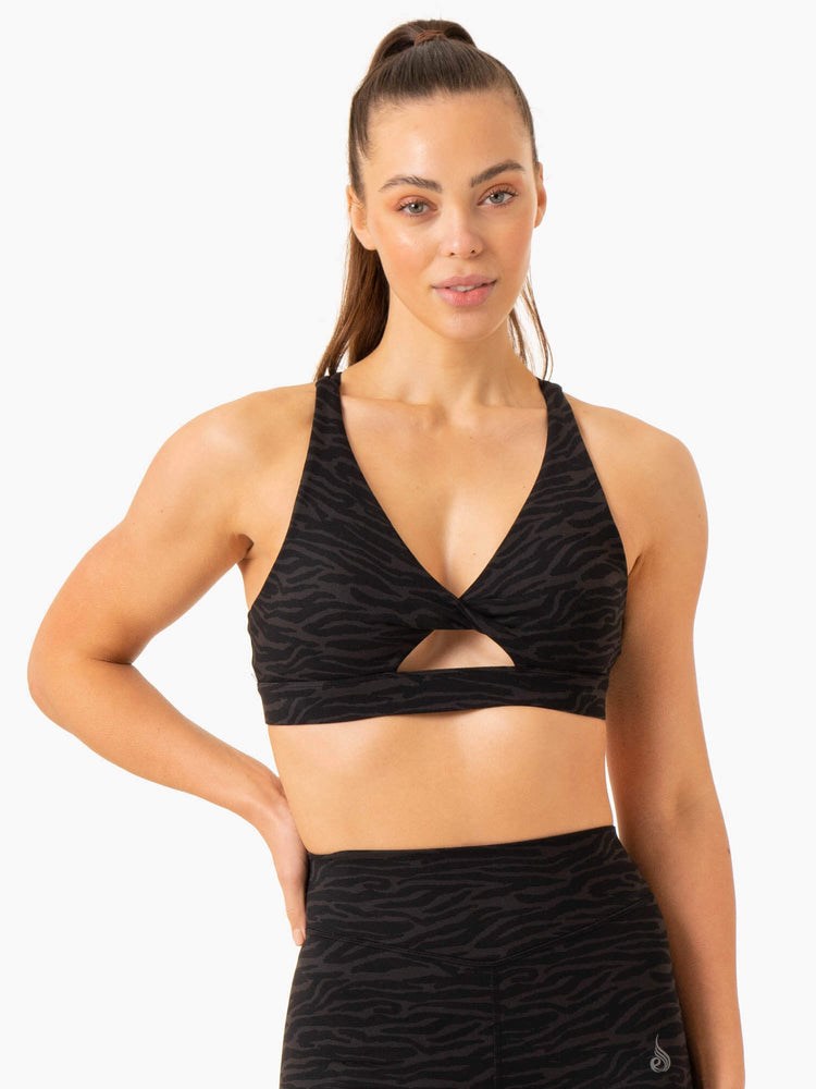 Ryderwear Transform Twist Sports Bra Svarta | SFR-618427