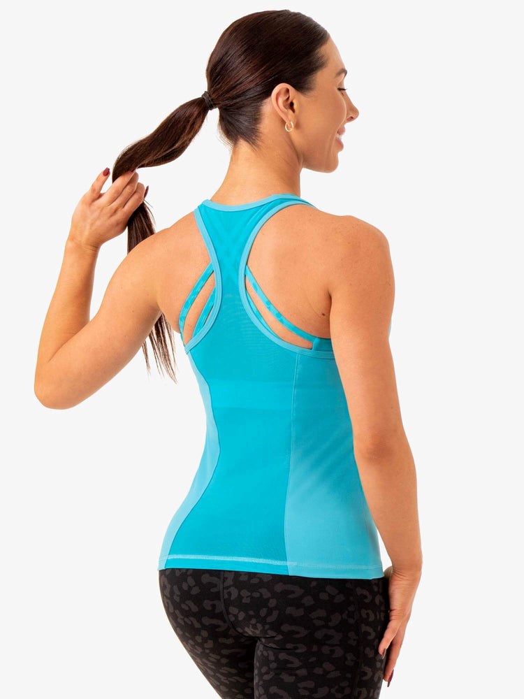 Ryderwear Ultra Compression Tank Aqua | ZKJ-615382