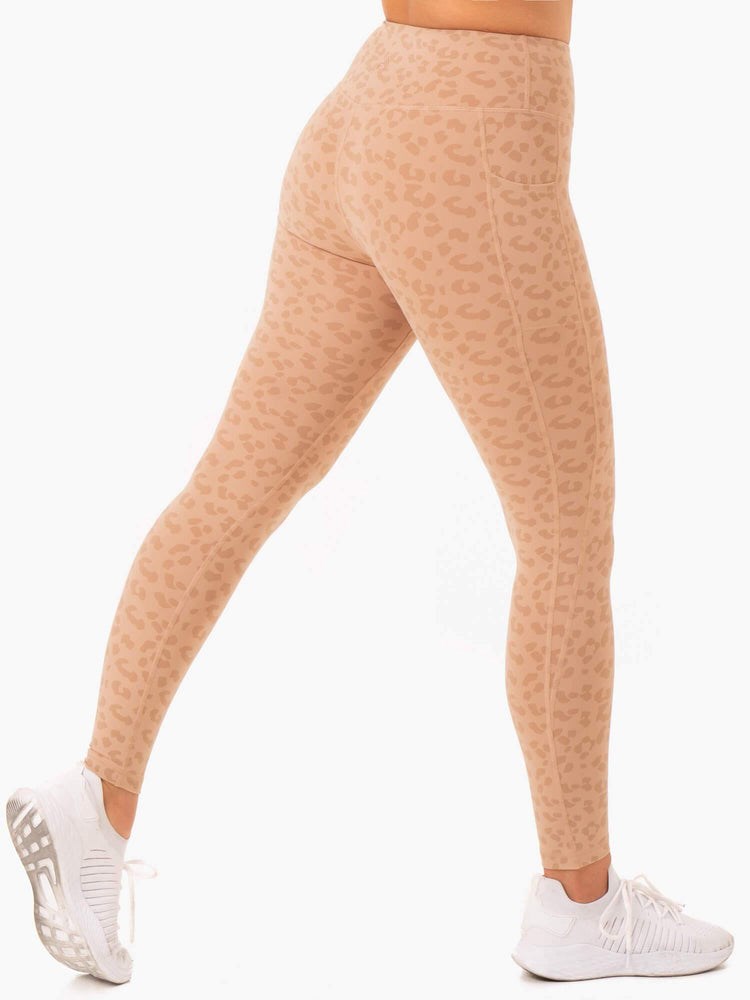 Ryderwear Ultra High Waisted Full Length Leggings Leopard | LZU-923146