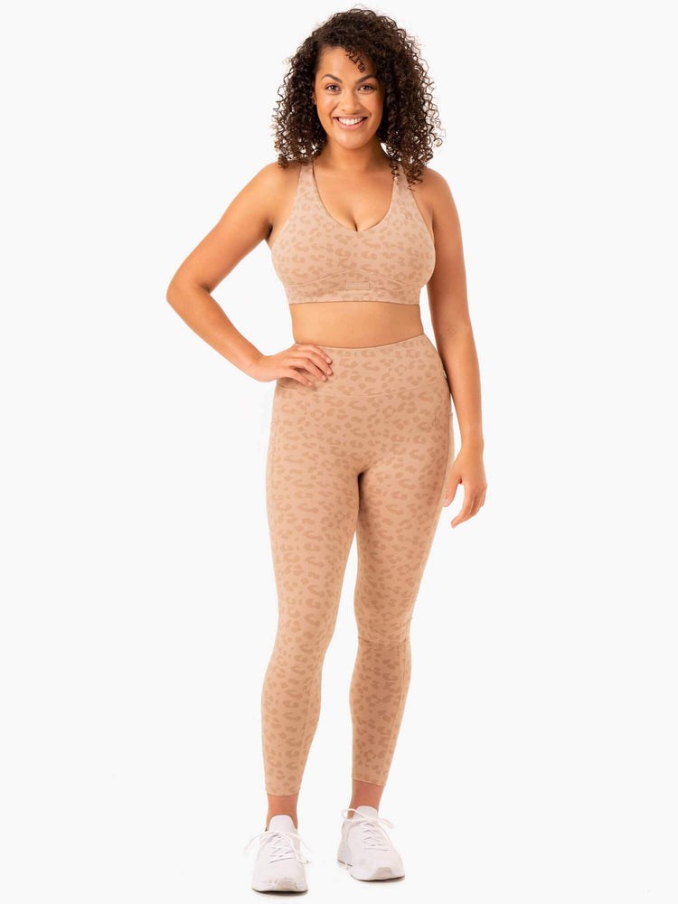 Ryderwear Ultra High Waisted Full Length Leggings Leopard | LZU-923146