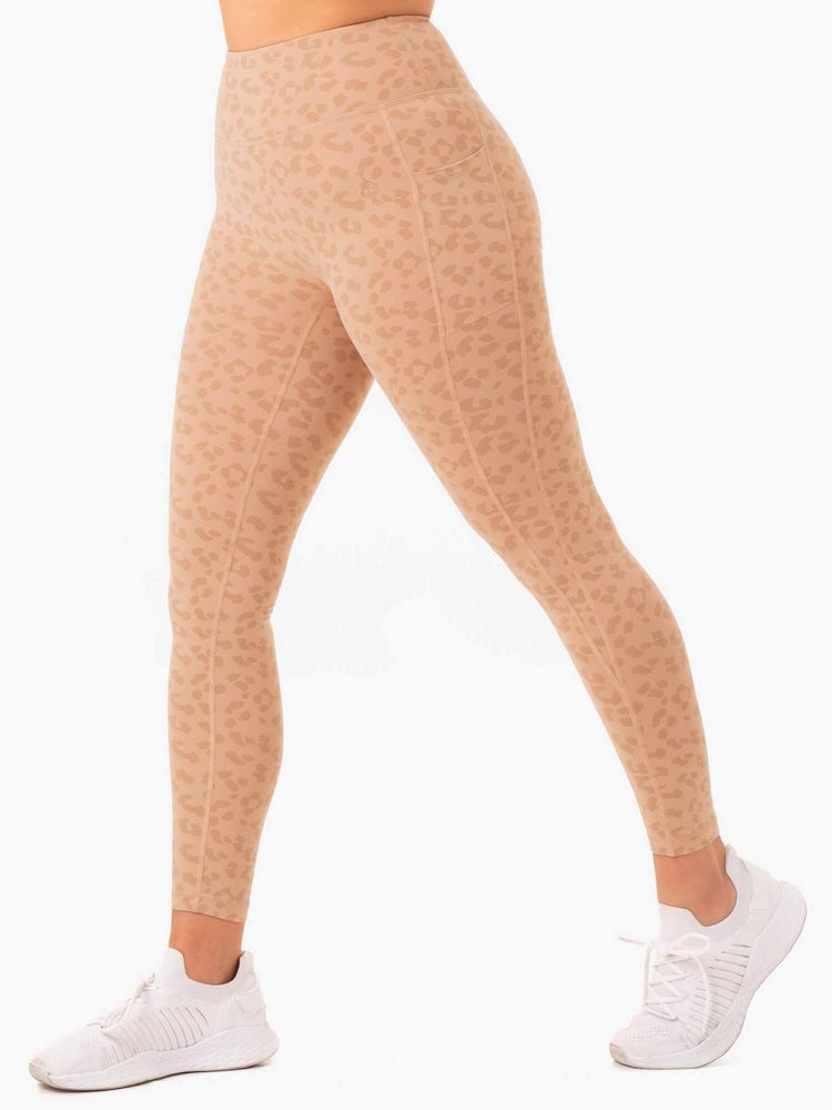 Ryderwear Ultra High Waisted Full Length Leggings Leopard | LZU-923146