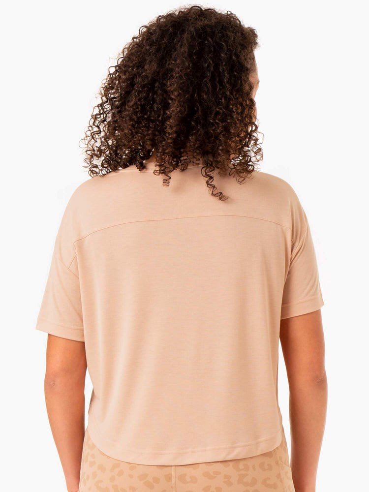 Ryderwear Ultra Scoop T-Shirt Tan | PTK-389512