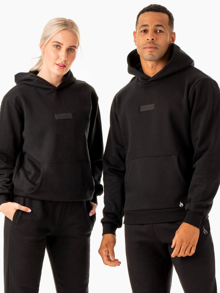 Ryderwear Unisex Pullover Hoodie Svarta | BYE-736208