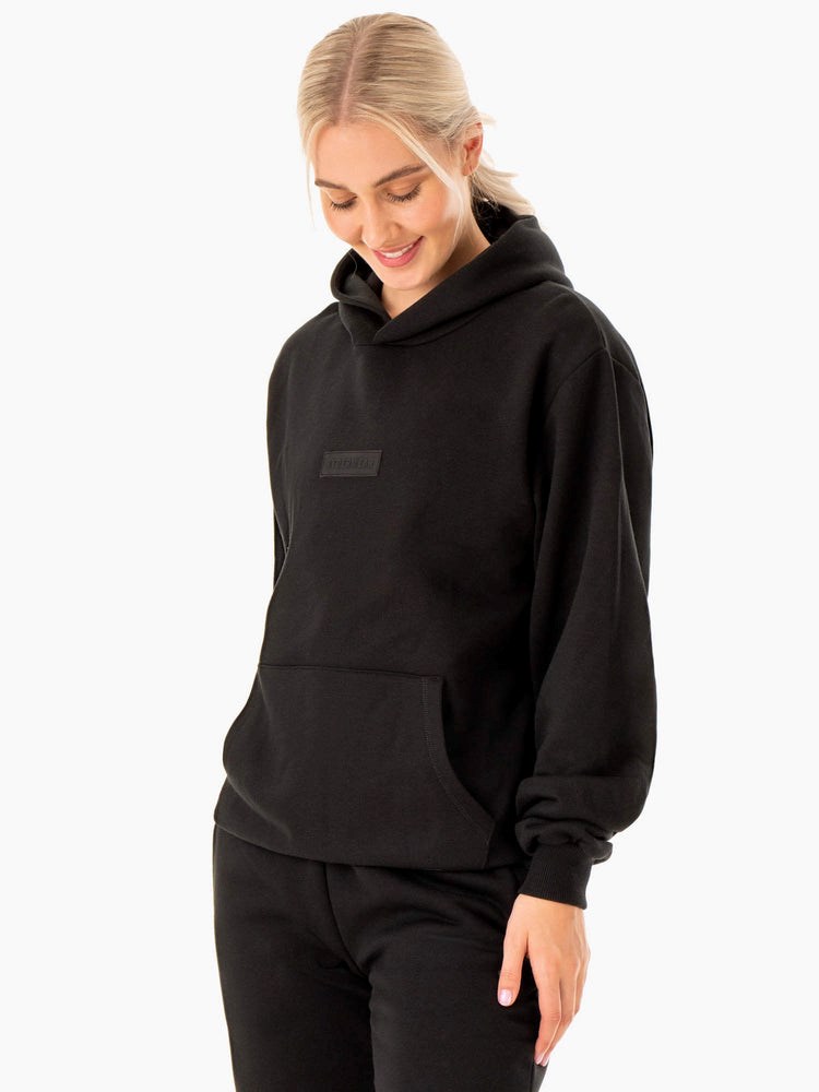 Ryderwear Unisex Pullover Hoodie Svarta | BYE-736208