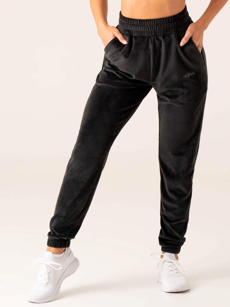 Ryderwear Velour Track Pant Svarta | OLU-835270