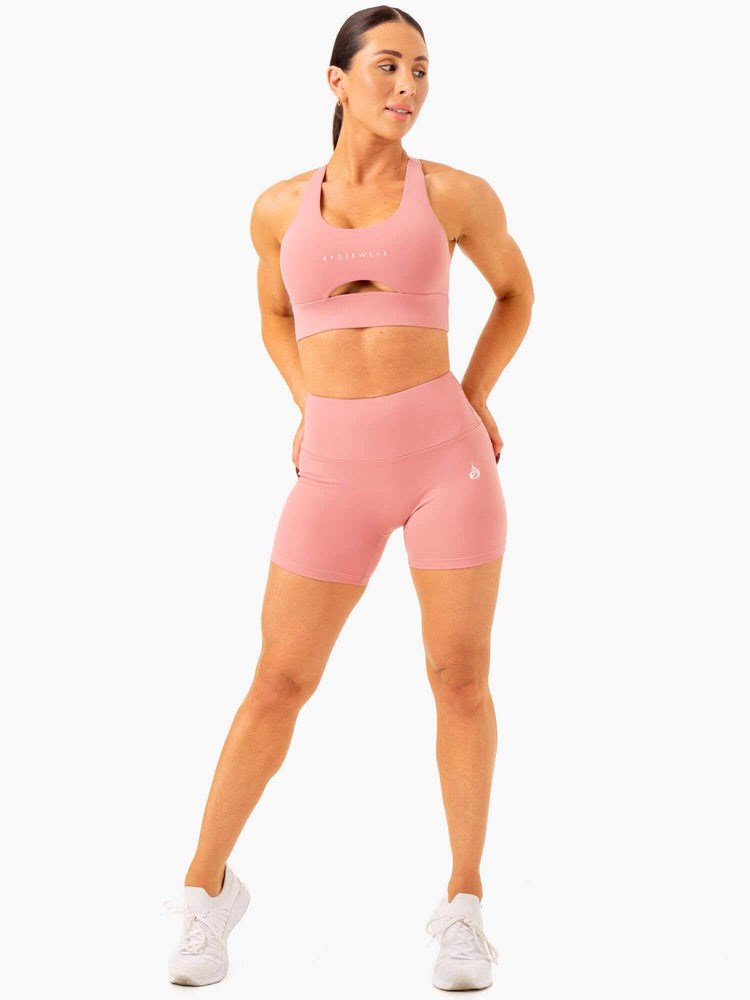 Ryderwear Vital Mid Length Scrunch Shorts Rosa | DAQ-147265