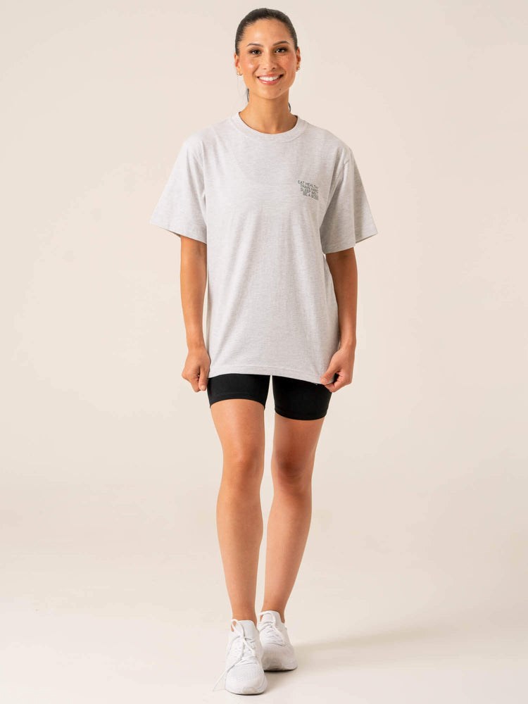 Ryderwear Wellness T-Shirt Snow Marl | YWM-378624