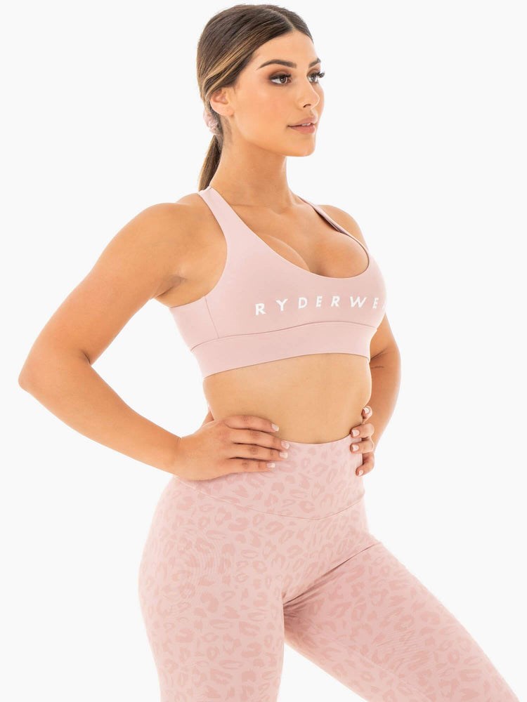 Ryderwear Wild Cross Over Sports Bra Blush | QNT-943708