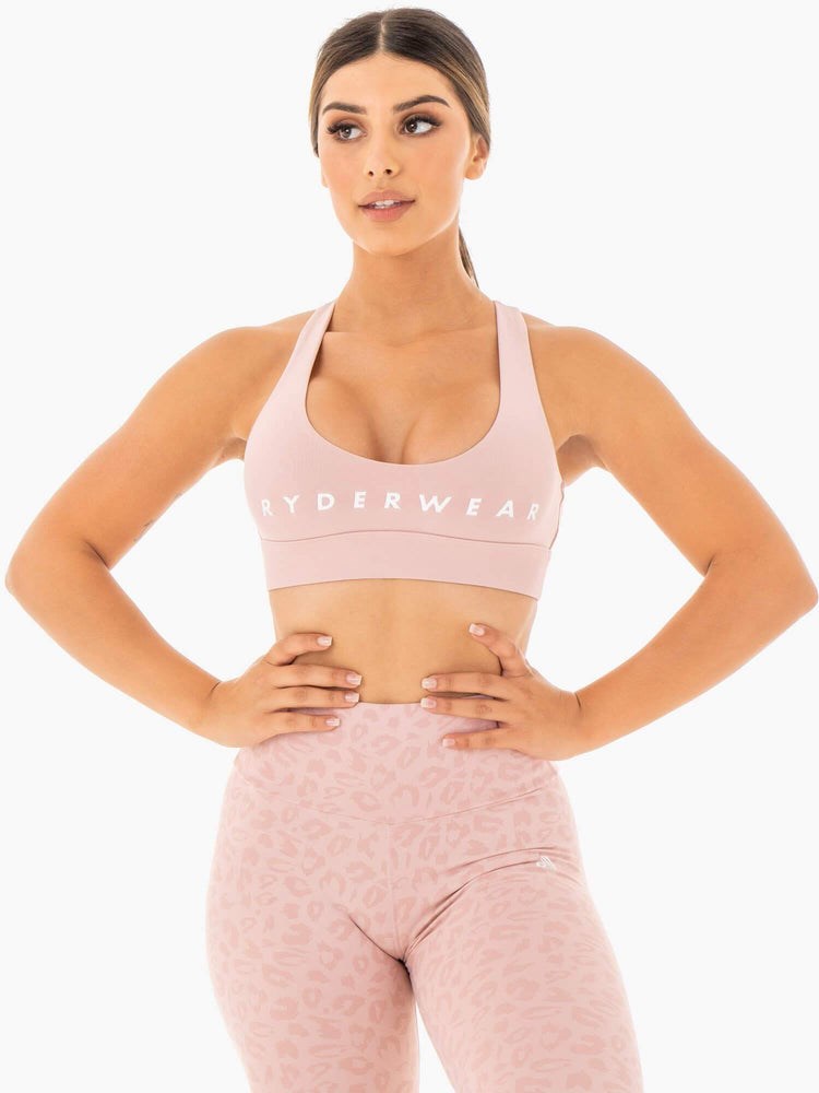 Ryderwear Wild Cross Over Sports Bra Blush | QNT-943708