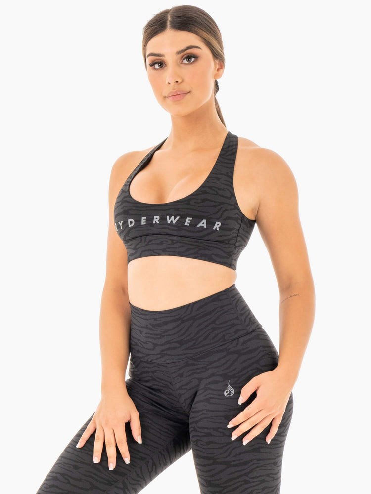 Ryderwear Wild Cross Over Sports Bra Svarta | BKX-381275