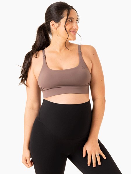 Ryderwear Active Bump Sports Bra Choklad | BUZ-251687