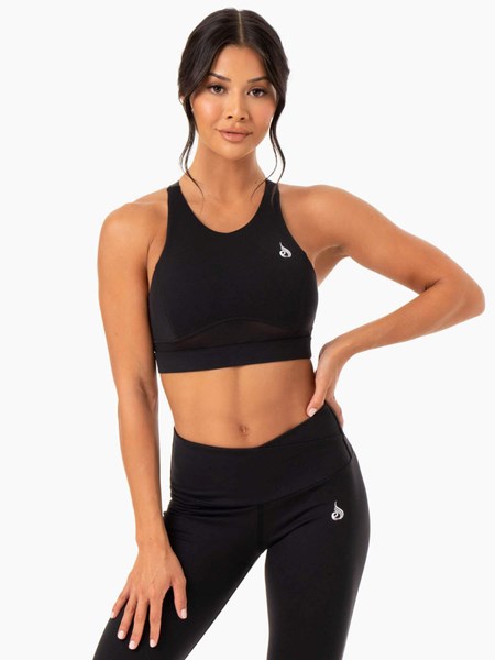 Ryderwear Amazon Mesh Sports Bra Svarta | UBJ-028147